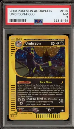 Pokemon Umbreon Aquapolis Holo Rare #H29 PSA 7 - Image 1
