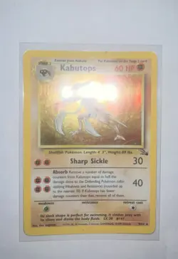 Kabutops 9/62 Fossil Set Holo Rare Pokemon Vintage WOTC Excellent To Near Mint - Image 2
