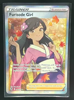 2022 Pokemon Gaming Sword & Shield Silver Tempest Furisode Girl #190/195 - Image 1