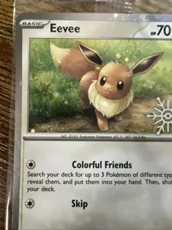EEVEE 133/165 Pokemon TCG Holiday Calendar 2025 Holo Festive Stamp Promo SEALED - Image 2