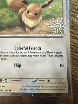 EEVEE 133/165 Pokemon TCG Holiday Calendar 2025 Holo Festive Stamp Promo SEALED - Image 5