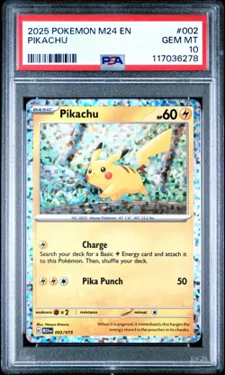 2025 POKEMON M24 EN-MCDONALD'S COLL #002 PIKACHU PSA 10 - Image 1