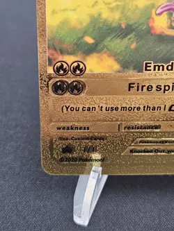 Gold Foil Pokemon Charmander, Charmeleon, & Charizard GX Card HP 450 2020 - Image 5