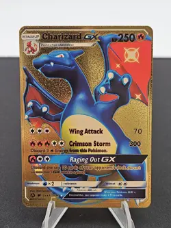 Charizard GX Crimson Storm Gold Foil Card 250 HP Pokemon - Image 1