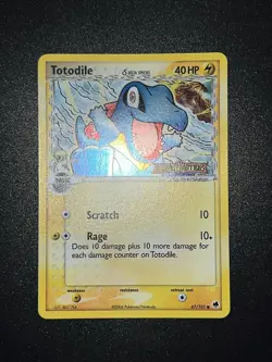 Totodile 67/101 EX Dragon Frontiers Delta Species Reverse Holo Pokemon Card AA2 - Image 2