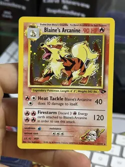 Blaine's Arcanine 1/132 Gym Challenge 2000 Holo Rare WOTC Pokemon Card TCG - Image 3