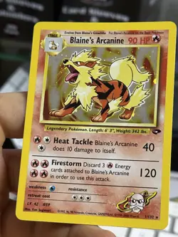 Blaine's Arcanine 1/132 Gym Challenge 2000 Holo Rare WOTC Pokemon Card TCG - Image 5