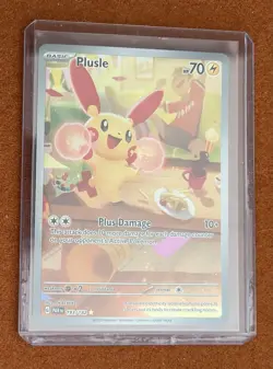 Plusle 193/182 Paradox Rift Illustration Rare Pokemon TCG Card from 2023. - Image 1
