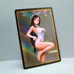 TIFA LOCKHART Waifu Anime Card LIMITED 1/1 Custom TCG Holo T11680 - Image 2