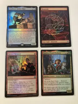 MAGIC THE GATHERING SPIDER-MAN 16 CARD LOT Mythics Rares Foil Collector Booster - Image 2