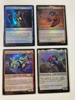 MAGIC THE GATHERING SPIDER-MAN 16 CARD LOT Mythics Rares Foil Collector Booster - Image 5