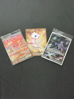 Mewtwo and Mew ex Pokemon 151 Ultra Premium Collection Promo 3 Card Lot - Image 1