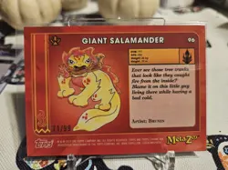 Metazoo Topps Chrome Giant Salamander Green Refractor 71/99 Card #96 - Image 2