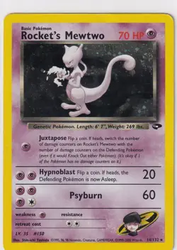(LP/MP) Pokemon Rocket's Mewtwo Gym Challenge Holo Card 14/132 - Image 1
