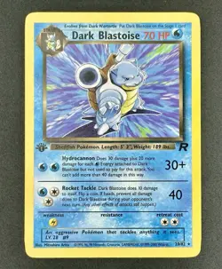 Pokemon Dark Blastoise Non-Holo Rare Card 20/82 - 1st Edition (NM) - Image 1