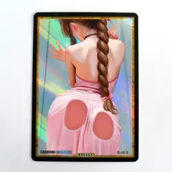 AERITH GAINSBOROUGH Waifu Anime Card LIMITED 1/1 Custom TCG Holo T11551 - Image 1