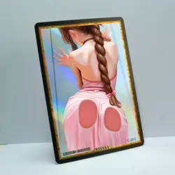 AERITH GAINSBOROUGH Waifu Anime Card LIMITED 1/1 Custom TCG Holo T11551 - Image 2