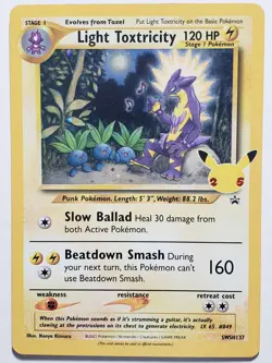 PROMO Light Toxtricity SWSH137 - HOLO Celebrations Pokemon Card Naoyo Kimura - Image 1