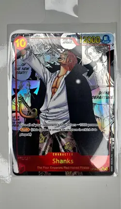 Shanks OP09-004 Manga Alt Art Emperors in the New World ONE PIECE Card Japanese - Image 1