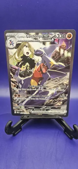 Pokemon TCG Cynthia's Garchomp EX Holo Card 232/182 Sv10: Destined Rivals - Image 1
