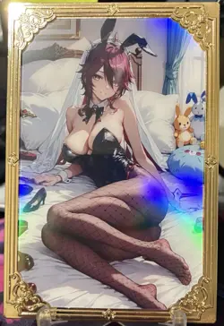Spicy Vintage Waifu Bunny Pin Up Anime Metal Ornamental Card 🌶🔥 - Image 3