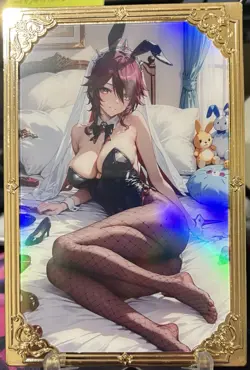 Spicy Vintage Waifu Bunny Pin Up Anime Metal Ornamental Card 🌶🔥 - Image 5