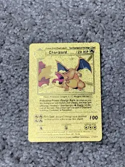 Pokemon Evolutions Charizard HP120 Energy Burn Fire Spin Gold Foil Fan Art Card - Image 1