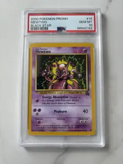 Psa 10 Mewtwo (14) Black Star Promo Pokemon Card - Image 1
