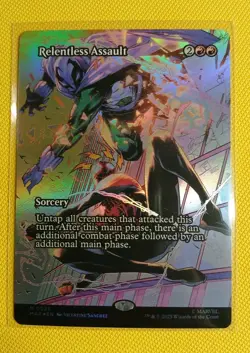 Relentless Assault (Borderless) - (FOIL) - Marvel's Spiderman (MAR) - MTG - Image 1