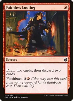 2x Faithless Looting Commander 2019 LP MTG - Image 1