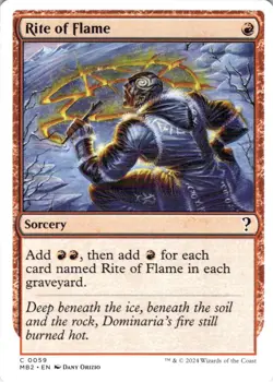 MTG Rite of Flame (White Border) (59) | NM | Mystery Booster 2 {MB2} - Image 1