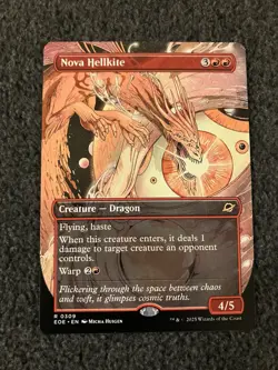 Magic The Gathering MTG - Nova Hellkite (Borderless) - Edge of Eternities - Image 1