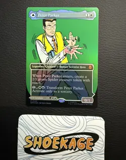 Peter Parker (0232) (Borderless) MTG Marvel's Spider-Man Foil Near Mint - Image 3