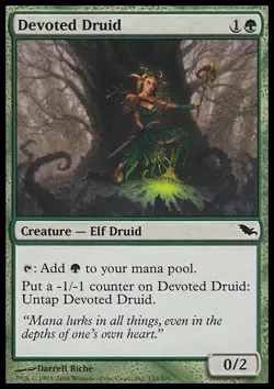 MTG Magic the Gathering Devoted Druid (110/314) Shadowmoor LP - Image 1
