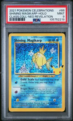 2219 PSA 9 Shining Magikarp Holo 66 Pokemon Celebrations Classic Collection - Image 1