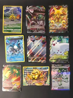 Lot of 9, Pokemon Different Full Art Cards Near Mint - Image 1