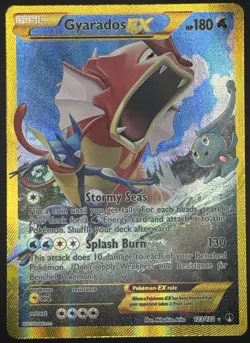 Pokemon TCG Gyarados EX XY Breakpoint 2016 Secret Holo Rare Card 123/122 LP - Image 1
