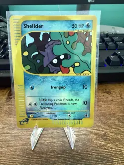 Pokemon TCG Shellder Reverse Holo Card 129/165 Expedition Base Set - Image 1