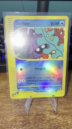 Pokemon TCG Shellder Reverse Holo Card 129/165 Expedition Base Set - Image 2