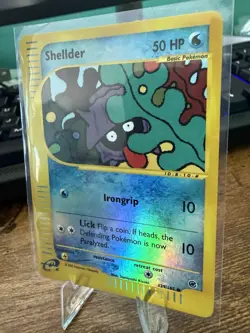 Pokemon TCG Shellder Reverse Holo Card 129/165 Expedition Base Set - Image 3