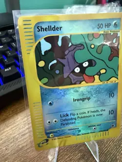 Pokemon TCG Shellder Reverse Holo Card 129/165 Expedition Base Set - Image 4