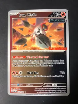 Pokemon TCG, Game Stop Stamped Promo Card, Iron Moth 028/182 Sealed - Image 1