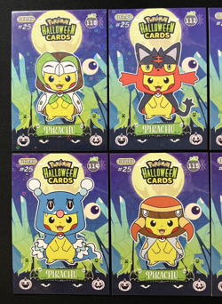 Pokemon Collectoons Halloween Card Lot Pikachu Poncho 8 Cards - Image 4