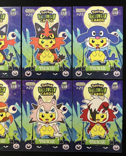 Pokemon Collectoons Halloween Card Lot Pikachu Poncho 8 Cards - Image 5