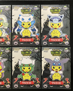 Pokemon Collectoons Halloween Card Lot Pikachu Poncho 8 Cards - Image 5