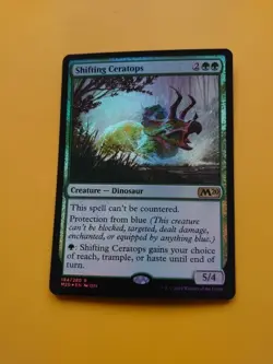 Shifting Ceratops. rare foil dinosaur Core Set 2020. M20. MTG Card. - Image 3