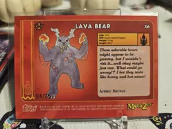 Metazoo Topps Chrome Lava Bear Orange Refractor 04/25 Card #36 - Image 2