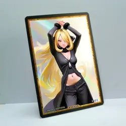 CYNTHIA Waifu Anime Card LIMITED 1/1 Custom TCG Holo Goddess Story ACG T11579 - Image 2