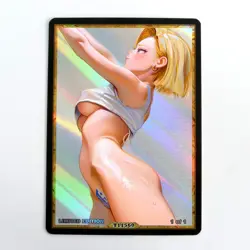 ANDROID 18 Waifu Anime Card LIMITED 1/1 Custom TCG Holo T11560 - Image 1
