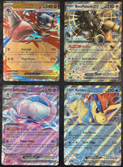 POKEMON CARDS MEGA LUCARIO EX-BOUFFALANT EX-JELLICENT EX-KELDEO EX (SET OF 4) - Image 1
